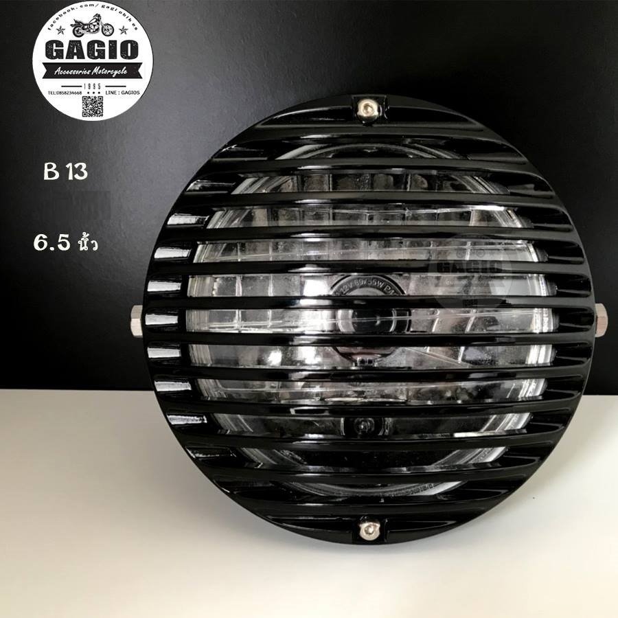 GAGIO MOTOR PARTS ガジオモーターパーツ 6.5-inch round headlamp mounted on the side. ヘッドライト 灯火類 電装系