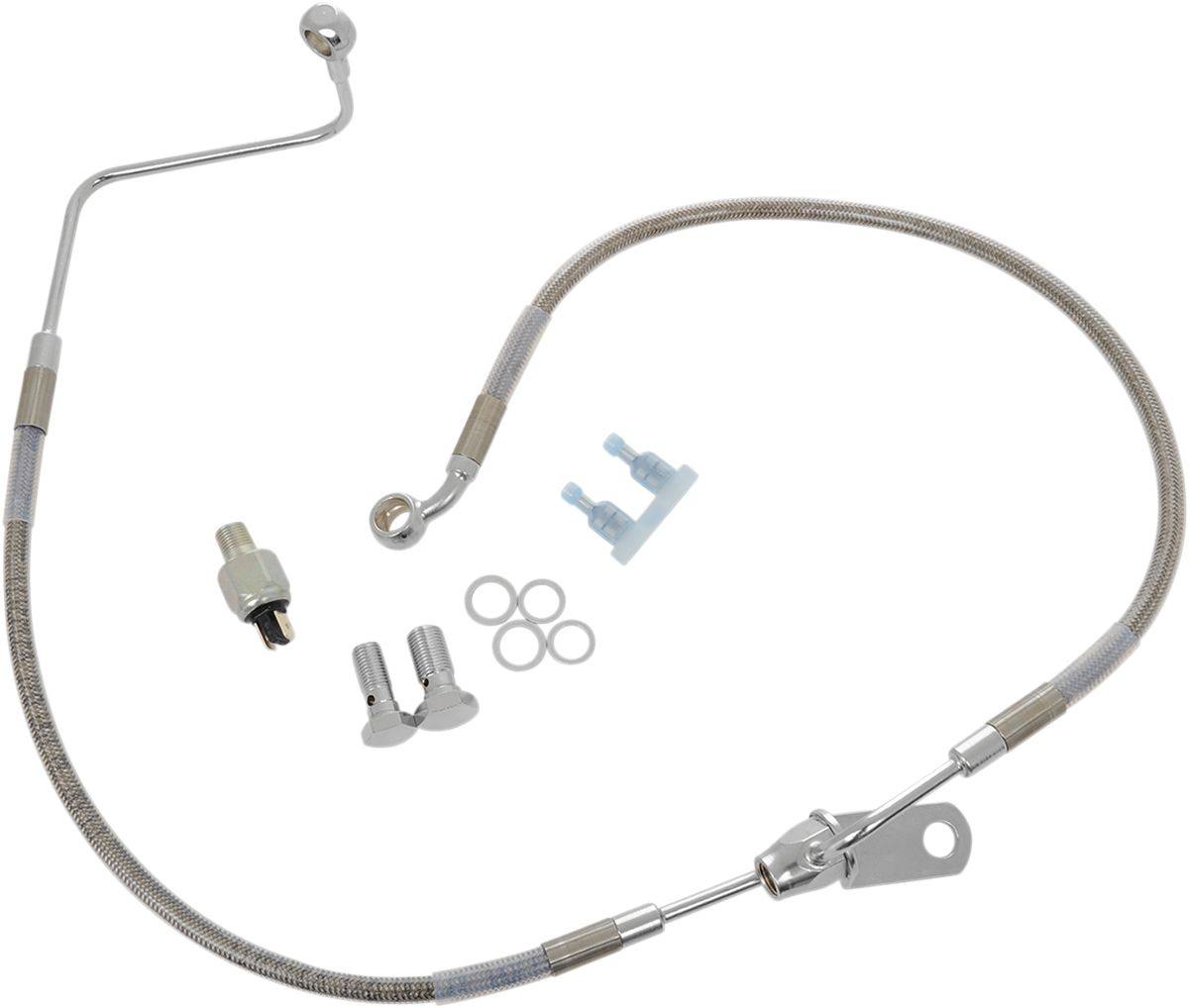 Drag Specialties ドラッグスペシャリティーズ リアブレーキホース ステンレス MC FXS 2012-13 【LINE BRK R 12-13SS [1741-3777]】 HARLEY-DAVIDSON ハーレーダビッドソン ブレーキホース・クラッチホース ブレーキ