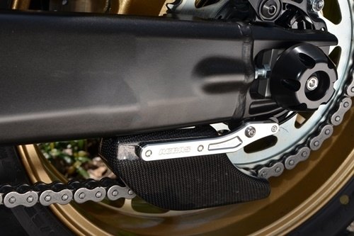 AGRAS アグラス リアスプロケットガード カーボン TRACER9 GT+Y-AMT GT+ GT XSR900 YAMAHA ヤマハ チェーンガード フレーム アルマイトカラー(ステー)：シルバー