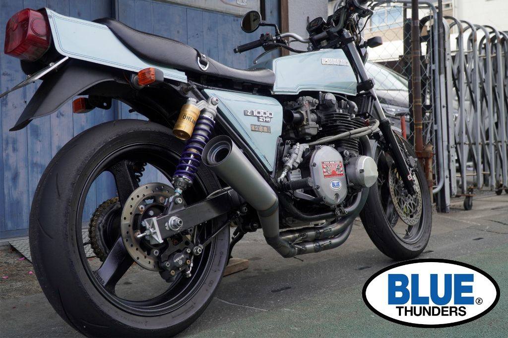 BLUE THUNDERS ブルーサンダース MUFFLER／MEGAPHONE TYPE (マフラー／メガフォンタイプ) Z1000J Z1000R KAWASAKI カワサキ スリップオンマフラー マフラー