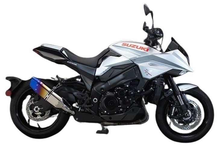 TRICKSTAR トリックスター スリップオンマフラー IKAZUCHI (イカヅチ) ショート 政府認証 KATANA SUZUKI スズキ マフラー サイレンサータイプ：焼チタン