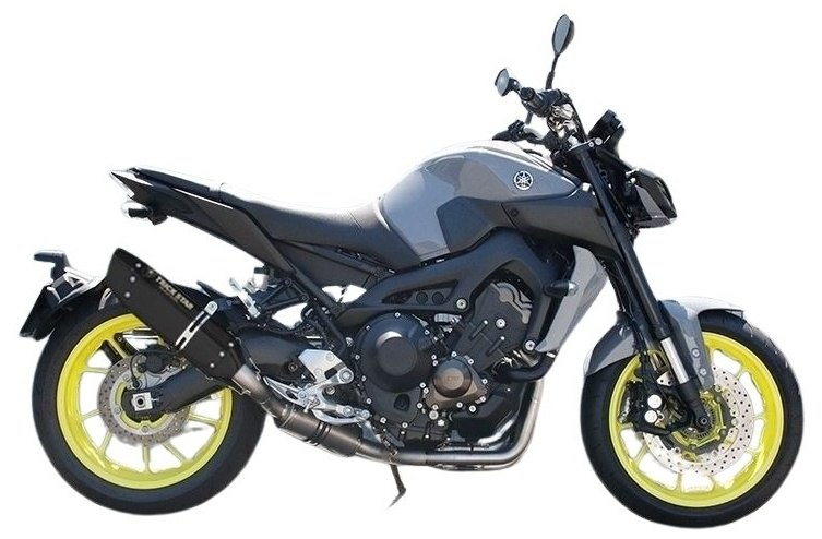 TRICKSTAR トリックスター フルエキゾーストマフラー IKAZUCHI (イカヅチ) ショート 政府認証 MT-09 YAMAHA ヤマハ マフラー サイレンサータイプ:ブラックエディション(チタン)