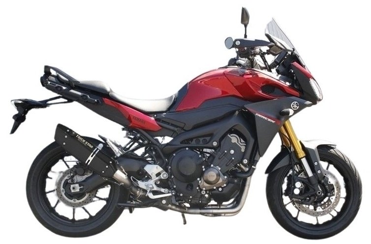 TRICKSTAR トリックスター フルエキゾーストマフラー IKAZUCHI (イカヅチ) ショート 政府認証 MT-09 YAMAHA ヤマハ マフラー サイレンサータイプ：ブラックエディション(チタン)