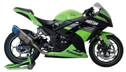 TRICKSTAR トリックスター レーシングフルエキゾーストマフラーIKAZUCHI(イカヅチ)ショート Ninja250 KAWASAKI カワサキ フルエキゾーストマフラー マフラー タイプ：IKAZUCHIブラックエディション｜ウェビック　店