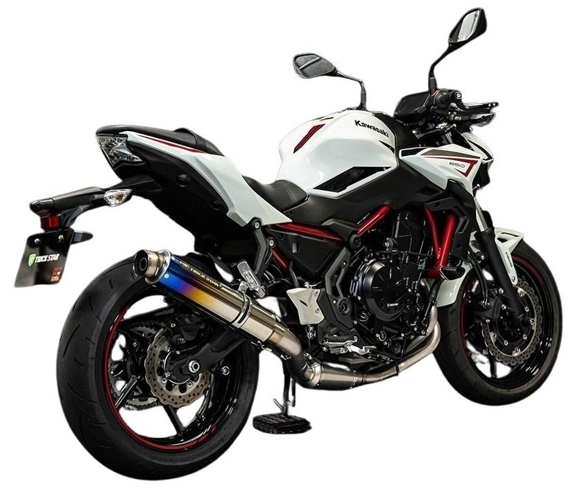 TRICKSTAR トリックスター 政府認証フルエキゾーストマフラー Ninja650 Z650 KAWASAKI カワサキ フルエキゾーストマフラー マフラー サイレンサー材質：焼チタン｜ウェビック　店