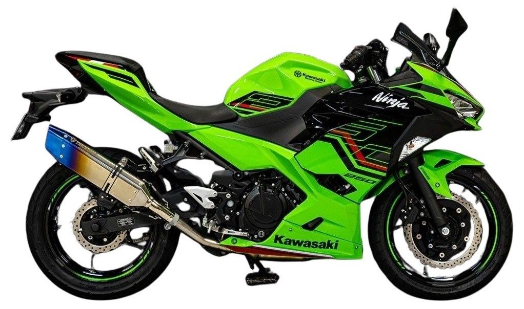 TRICKSTAR トリックスター 政府認証スリップオンマフラー IKAZUCHI Ninja250 Z250 KAWASAKI カワサキ スリップオンマフラー マフラー サイレンサータイプ：IKAZUCHI焼チタン