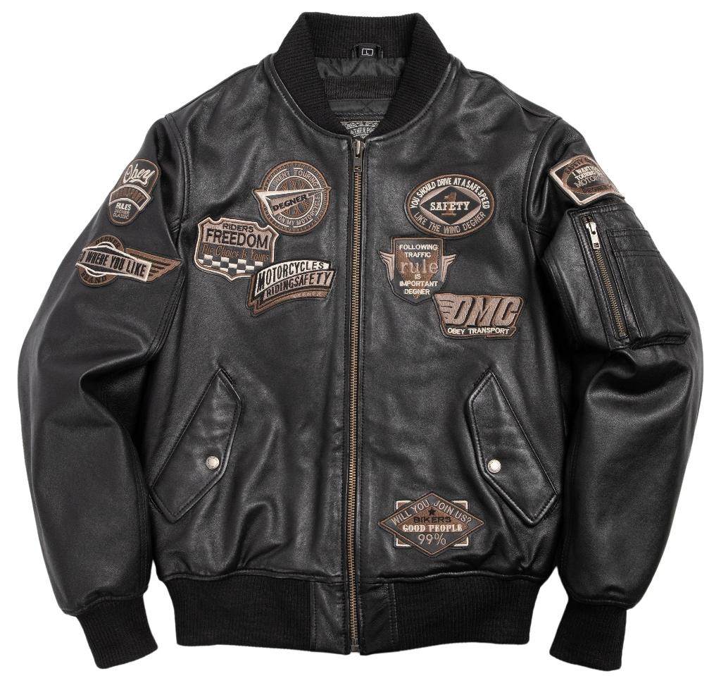 DEGNER デグナー シープレザーMA-1ワッペンジャケット レザージャケット ジャケット アパレル