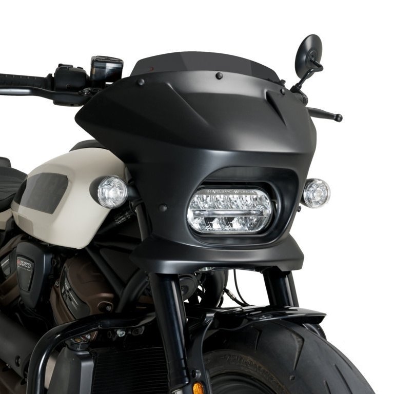 Puig プーチ セミフェアリング FURY (SPORT)(Fury Semifairing) RH1250S Sportster S HARLEY-DAVIDSON ハーレーダビッドソン ビキニカウル カウル関連 外装 カラー：ダークスモーク／グロスブラック