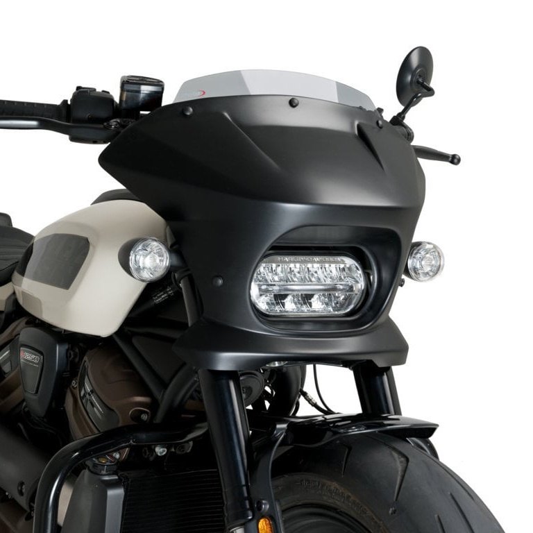 Puig プーチ セミフェアリング FURY (SPORT)(Fury Semifairing) RH1250S Sportster S HARLEY-DAVIDSON ハーレーダビッドソン ビキニカウル カウル関連 外装 カラー：スモーク／グロスブラック