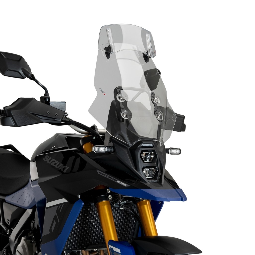 Puig プーチ ツーリングスクリーン バイザー付き (Touring Windshield with Visor) DL800 V-STROM SE Vストローム800DE Vストローム800 SUZUKI スズキ スクリーン 外装