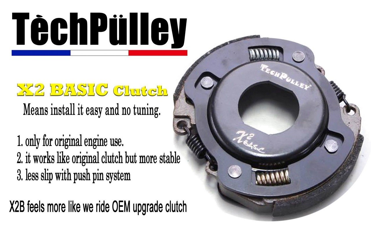 TechPulley テックプーリー X2 BASIC クラッチ (スタンダード) Aタイプ 125mm DYLAN125 SH125 PANTHEON150 SH150 PS125I PS150I AGILITY125 HD125 SHARK125 PCX150 PCX125 Super 8 SMAX Like 200i Like125 GTS125i NMAX SHARK 125 汎用 スクーター駆動系 駆動系