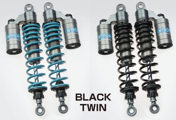 NITRON ナイトロン リアサスペンションツインショック TWIN R3 シリーズ NIGHTSTER RH975 HARLEY-DAVIDSON ハーレーダビッドソン リアサスペンション サスペンション 足回り テーマカラー:ブラック / スプリングカラー:ブラック / ダンパーロッドコーティング(DLC):なし|ウェビック 店