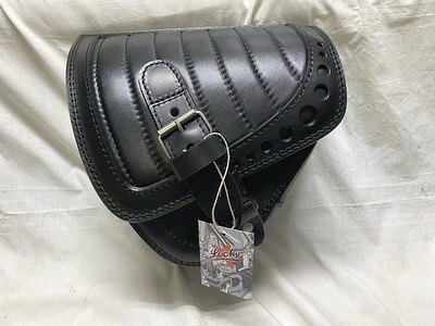 部品屋K&W 【Lucky Custom Leather】サドルバッグ タイプ1 サイドバッグ 車体用バッグ・ケース カラー：ブラック&times;ブラック｜ウェビック　店 72,600円