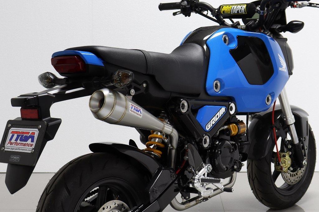 TYGA PERFORMANCE タイガパフォーマンス カーボン製エンドキャップ フルエキゾーストマフラー グロム 2021- MSX125 GROM HONDA ホンダ マフラーエンドキャップ マフラー