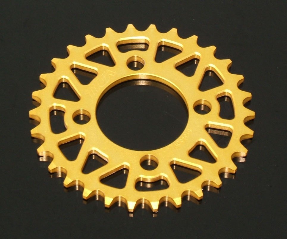 TYGA PERFORMANCE タイガパフォーマンス リアスプロケット アルミニウム 30T，#420，Stock，(Gold)，KSR110 KSR110 KAWASAKI カワサキ ドリブンスプロケット・リアスプロケット 駆動系