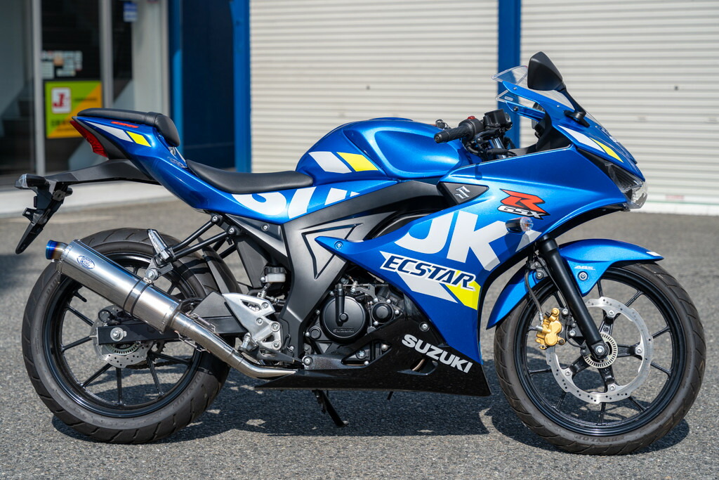 楽天市場】GSX-R125 バイクマフラー 8BJ-DL32D スパルタ チタン