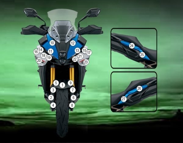 EAZI-GUARD イージーガード 車種別ストーンチッププロテクションフィルム GSX-S1000 GX SUZUKI スズキ プロテクションフィルム・保護フィルム 外装 カラー：グロスサーフェス (艶あり)