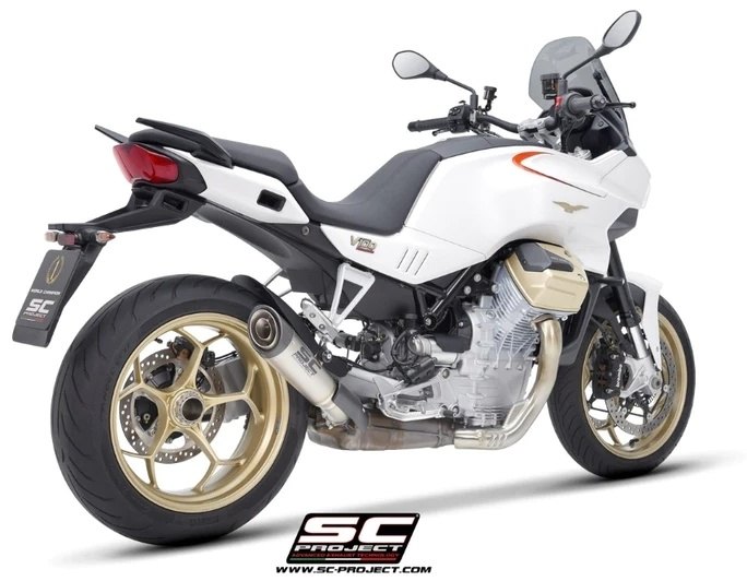 SC-PROJECT SCプロジェクト S1 スリップオンサイレンサー V100 MANDELLO MOTOGUZZI モトグッチ スリップオンマフラー マフラー タイプ:チタン|ウェビック 店