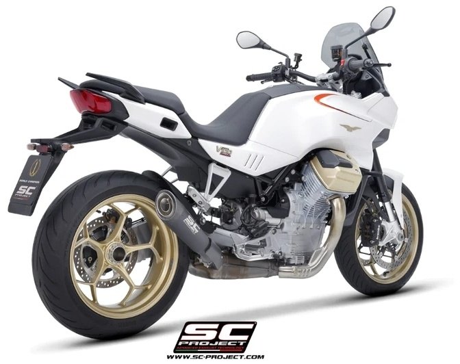 SC-PROJECT SCプロジェクト S1 スリップオンサイレンサー V100 MANDELLO MOTOGUZZI モトグッチ スリップオンマフラー マフラー タイプ：ブラックエディション(マットブラック塗装)