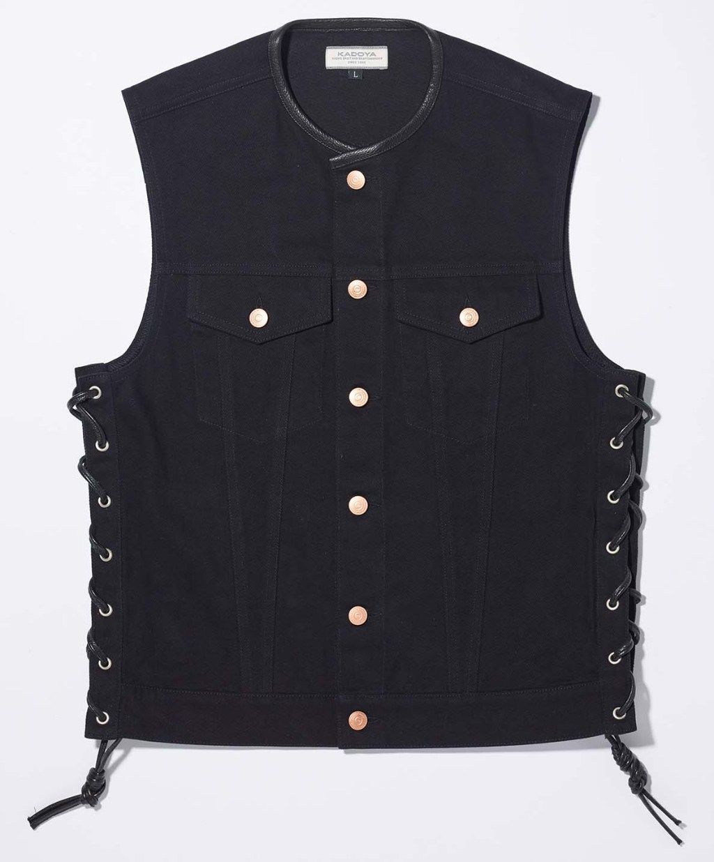 KADOYA カドヤ SOLID BIKER VEST [K’S LEATHER＆K’S PRODUCT] ベスト アパレル