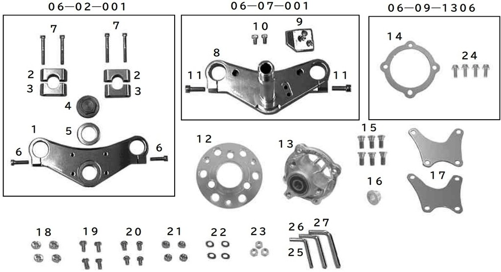 SP武川 SPタケガワ 【補修部品】Φ30正立フロントフォーク用ステアリングセット Monkey Gorilla HONDA ホンダ ステアリングダンパーブラケット ハンドル周辺パーツ ハンドル