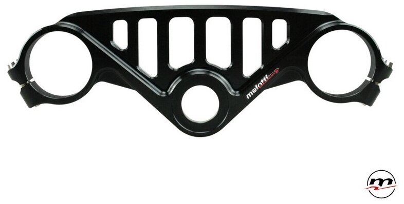 Melotti メロッティー Top Yoke Race Silver トップブリッジ ハンドル周辺パーツ ハンドル
