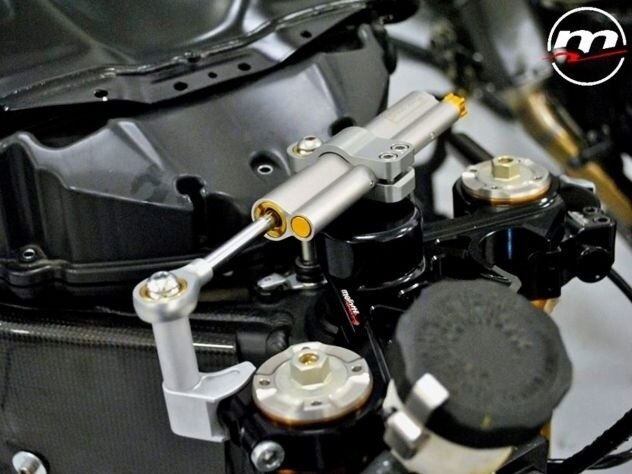 Melotti メロッティー Ohlins Steering Damper Support For Top Yoke Black ステアリングダンパーブラケット ハンドル周辺パーツ ハンドル