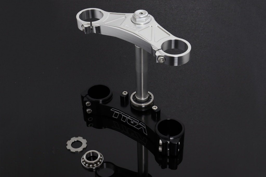 TYGA PERFORMANCE タイガパフォーマンス トリプルツリー 3D CNC シルバー CBR600RR Forks to fit CBR250RR MC22 HONDA ホンダ トリプルツリー・ステム・アンダーブラケット ハンドル
