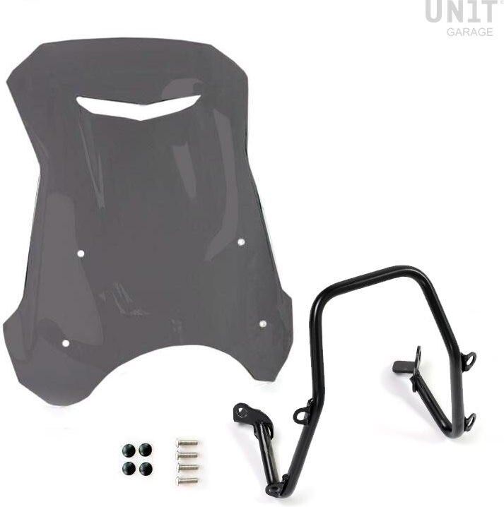 UNIT GARAGE ユニットガレージ Unit Garage Windshield with GPS support for Triumph Trident 660， Dark smoke | 3503-Dark-smoke スクリーン 外装