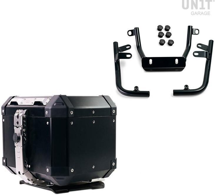 UNIT GARAGE ユニットガレージ Unit Garage Atlas 36L aluminum top case + Pan America 1250 plate and support， Black | AL3+3318-Black トップケース・テールボックス 車体用バッグ・ケース