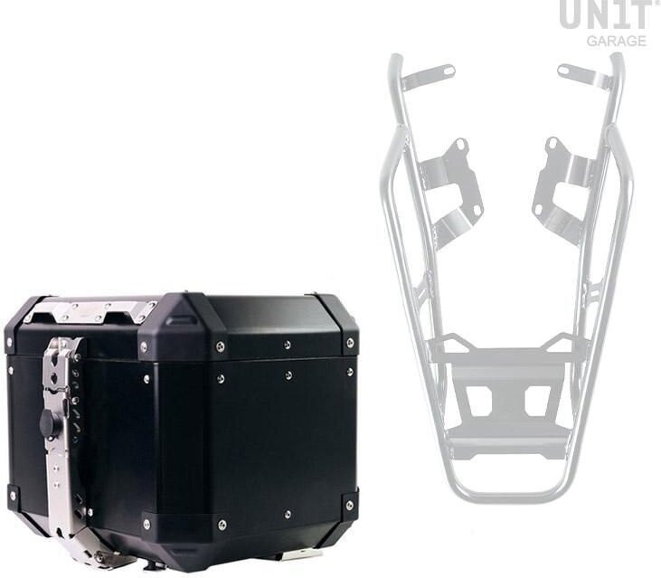 UNIT GARAGE ユニットガレージ Unit Garage Atlas 36L Aluminum Top Case + Rear luggage rack with passenger grip， Silver | AL4_BL+2033-Silver トップケース・テールボックス 車体用バッグ・ケース 113,532円