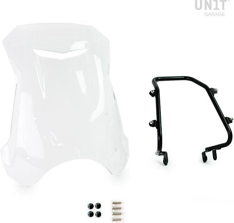 UNIT GARAGE ユニットガレージ Unit Garage Windshield with GPS support for Triumph Street series， Transparent | 3141-Transparent スクリーン 外装
