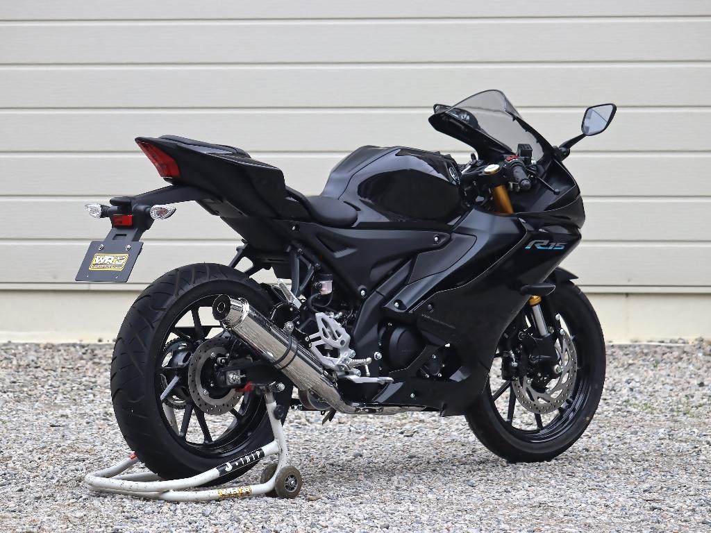 WR’S ダブルアールズ ラウンド(真円)サイレンサーフルエキゾースト MT-125 YZF-R15 YZF-R125 YAMAHA ヤマハ フルエキゾーストマフラー マフラー