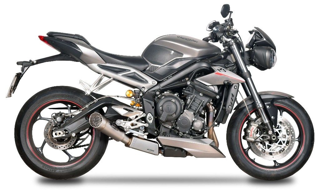 SPARK EXHAUST スパーク マフラー ステンレススチールBOX+GRID-Oサイレンサー STREET TRIPLE RS R S 660 A2 TRIUMPH トライアンフ スリップオンマフラー