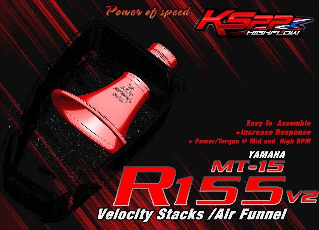 KSPP ケーエスピーピー Velocity stack Yamaha R155/MT-15 R155 MT15 YAMAHA ヤマハ ファンネル 吸気関連 エンジン