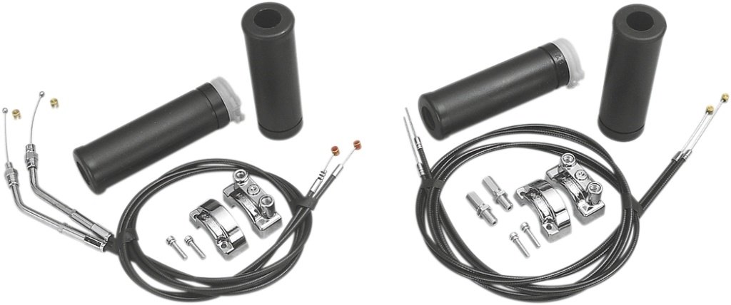 S&S CYCLE エスアンドエス サイクル Dual-Cable Throttle Assembly Kit［DS-223210］ ハイスロットルキット・スロットルキット ハンドル周辺パーツ ハンドル