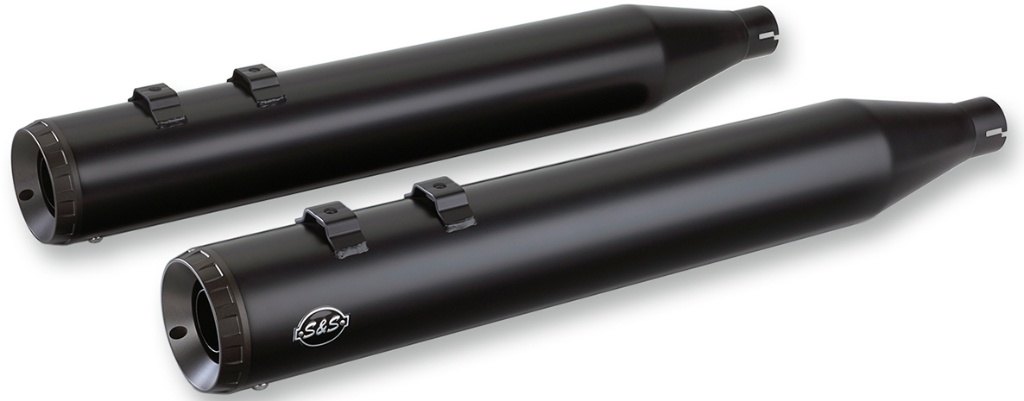 S&S CYCLE エスアンドエス サイクル Grand National スリップオンマフラー［1801-1204］ HARLEY-DAVIDSON ハーレーダビッドソン スリップオンマフラー マフラー COLOR：Black (Ceramic FINISH)／Black END CAP (Ceramic FINISH) [1801-1204]｜ウェビック　店