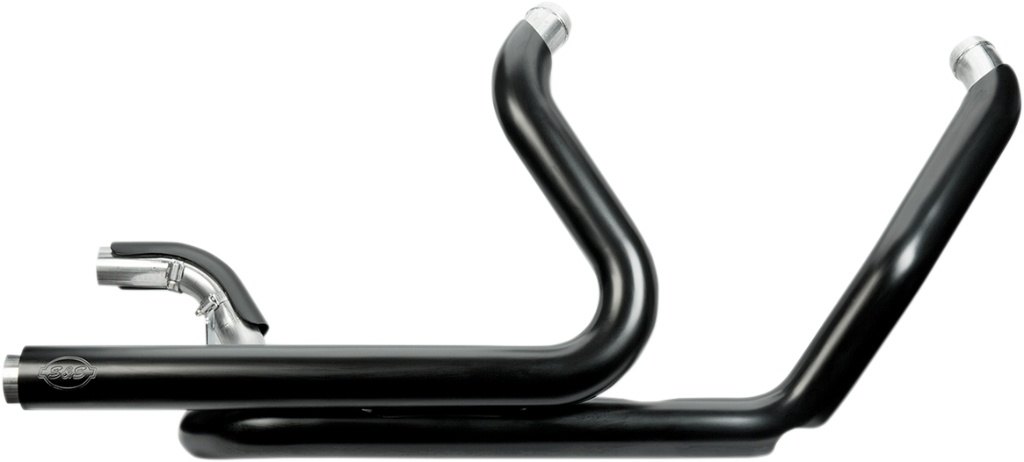 S&S CYCLE エスアンドエス サイクル Power Tune Dual Headers HARLEY-DAVIDSON ハーレーダビッドソン エキゾーストパイプ マフラー COLOR：Black (Ceramic FINISH) [1802-0391]｜ウェビック　店