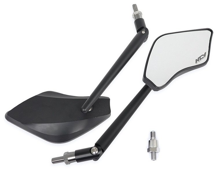 NCY エヌシーワイ CNC CURVED Mirror N1140 ミラー ハンドル｜ウェビック　店