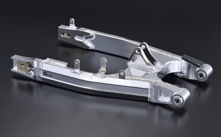 G-Craft ジークラフト トリプルスクエアスイングアーム +10cm スタビ付き GROM HONDA ホンダ スイングアーム 足回り 仕上げ:バフ仕上げ(標準) / スタンドフックベース(M6):あり / フェンダーステー・ブレーキホースクランプ加工:なし|ウェビック 店