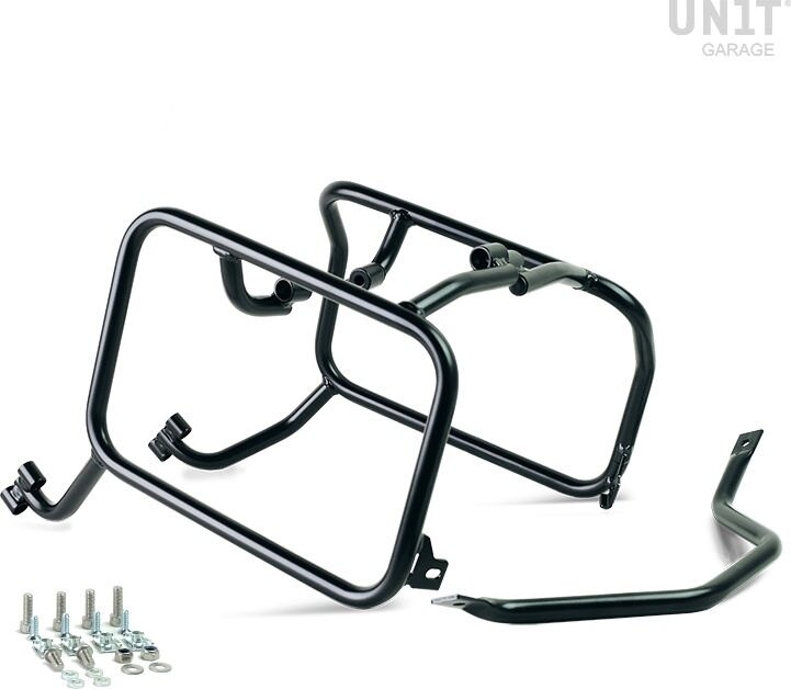 UNIT GARAGE ユニットガレージ Unit Garage HUSQVARNA frames for Atlas aluminum side panniers, Black | 3005-Black バッグ・ボックス取り付けステー 車体用バッグ・ケース|ウェビック 店