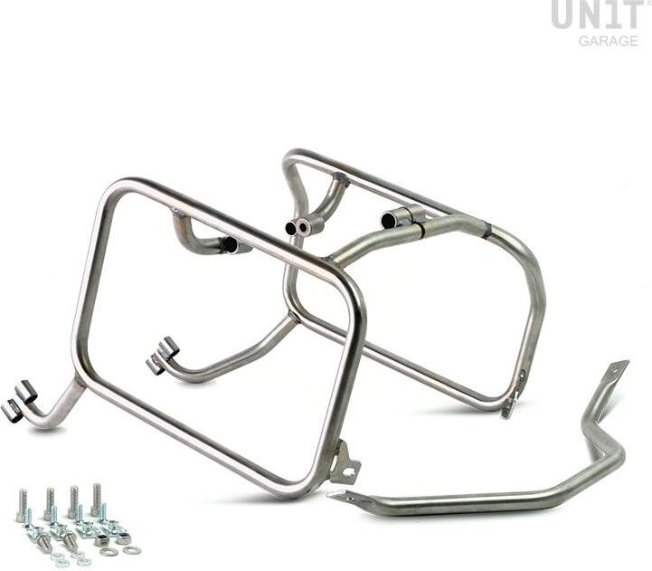 UNIT GARAGE ユニットガレージ Unit Garage HUSQVARNA frames for Atlas aluminum side panniers, Silver | 3005-Silver バッグ・ボックス取り付けステー 車体用バッグ・ケース|ウェビック 店
