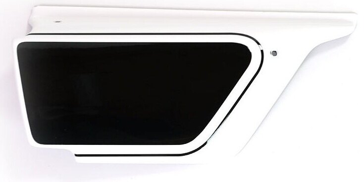 UNIT GARAGE ユニットガレージ Unit Garage RIGHT SIDE PANEL FOR HIGH SILENCER， White-Black | 2710-White-Black ニーグリップパッド タンク関連 外装｜ウェビック　店