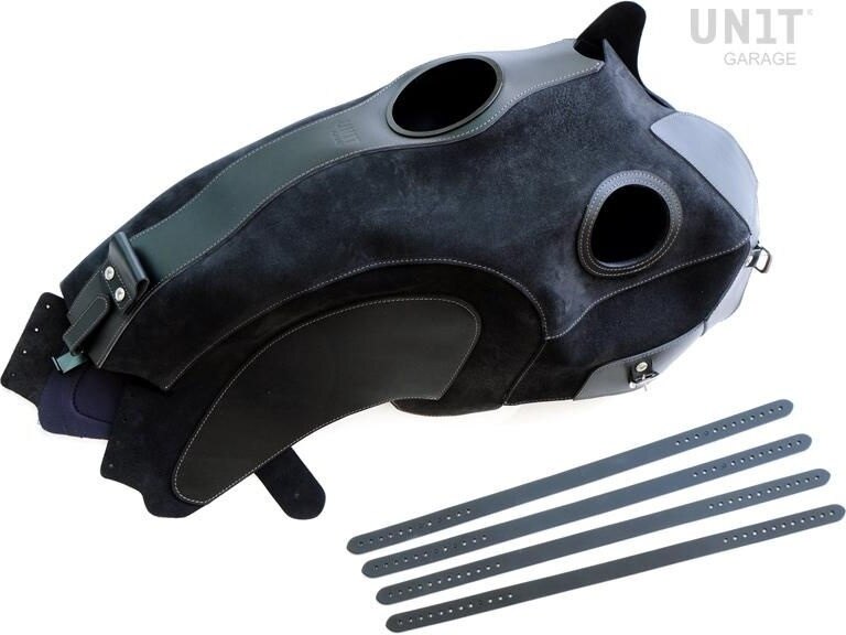 UNIT GARAGE ユニットガレージ Unit Garage Tank cover in waxed suede， JetBlack | 2021_JetBlack タンクカバー タンク関連 外装｜ウェビック　店
