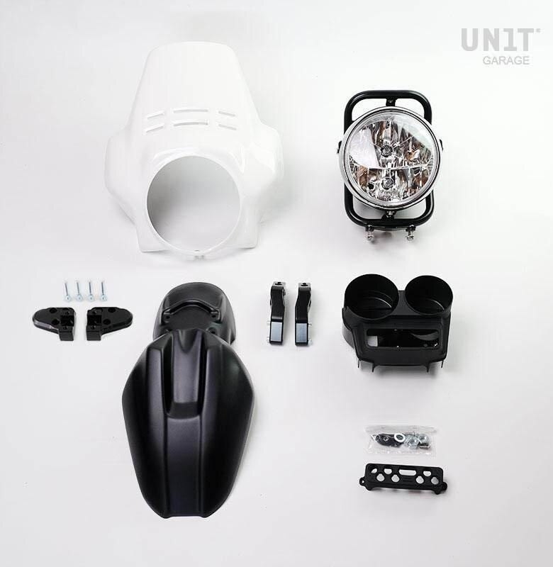 UNIT GARAGE ユニットガレージ Unit Garage Kit front headlight PRO FENOUIL R850R-R1100R， Alpinewhite+Matt black | 2305_Alpinewhite-Matt-black ヘッドライト 灯火類 電装系｜ウェビック　店