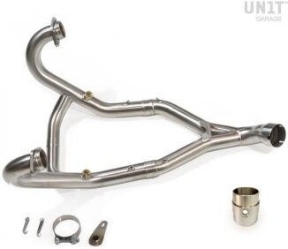 UNIT GARAGE ユニットガレージ Unit Garage Headpipe without Catalytic Converter in inox (EURO 5) | 1617_21+1618_21 R nineT Pure Racer Scrambler Urban G/S R1200GS Adventure R1200R BMW フルエキゾーストマフラー マフラー｜ウェビック　店 74,481円