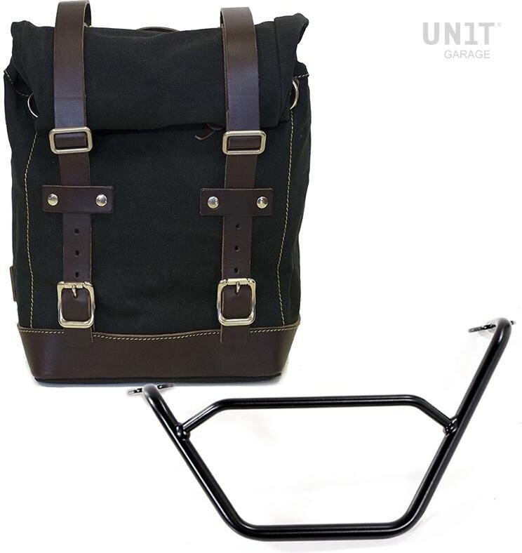 UNIT GARAGE ユニットガレージ Unit Garage Side Pannier Canvas + subframe R1200 GS LC， Black/Brown | U001+1901SX-Black-Brown サイドバッグ 車体用バッグ・ケース