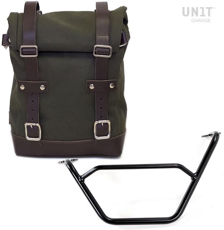 UNIT GARAGE ユニットガレージ Unit Garage Side Pannier Canvas + subframe R1200 GS LC， Green/Brown | U001+1901SX-Green-Brown サイドバッグ 車体用バッグ・ケース