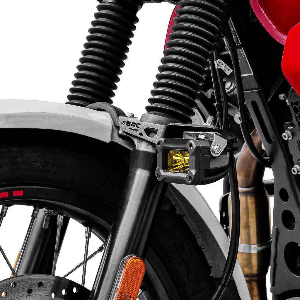 SRC エスアールシー フォグランプブラケット SCRAM 411 ROYAL ENFIELD ロイヤルエンフィールド ウインカーステー・マウント 灯火類 電装系