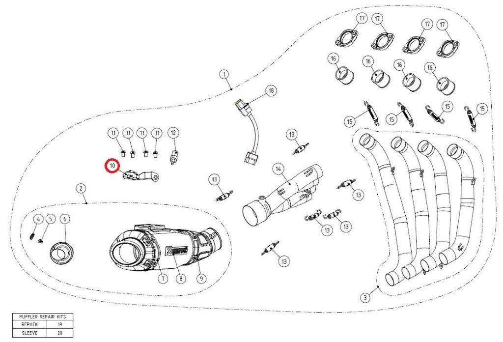 AKRAPOVIC アクラポビッチ 【リペアパーツ】P-X152 bracket SS CB650F CBR650F HONDA ホンダ マフラーステー マフラー
